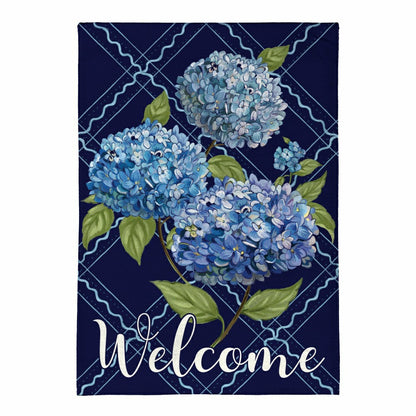 VivaStyle Burlap House Flag, Hydrangea Haven | Plow & Hearth
