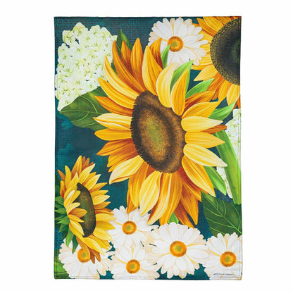 Sunflower Bloom Burlap House Flag | Plow & Hearth