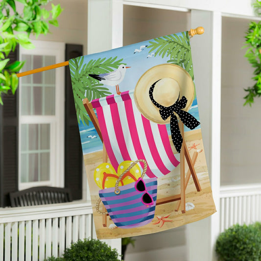 Beach Chair Applique House Flag | Plow & Hearth