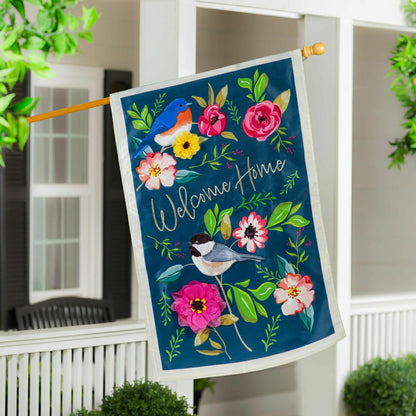 Welcome Home Songbirds Applique House Flag | Plow & Hearth