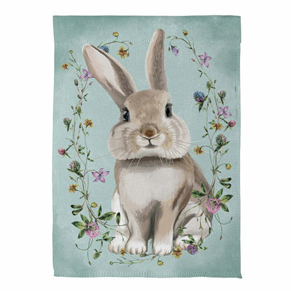 Vintage Floral Hare Suede House Flag | Plow & Hearth
