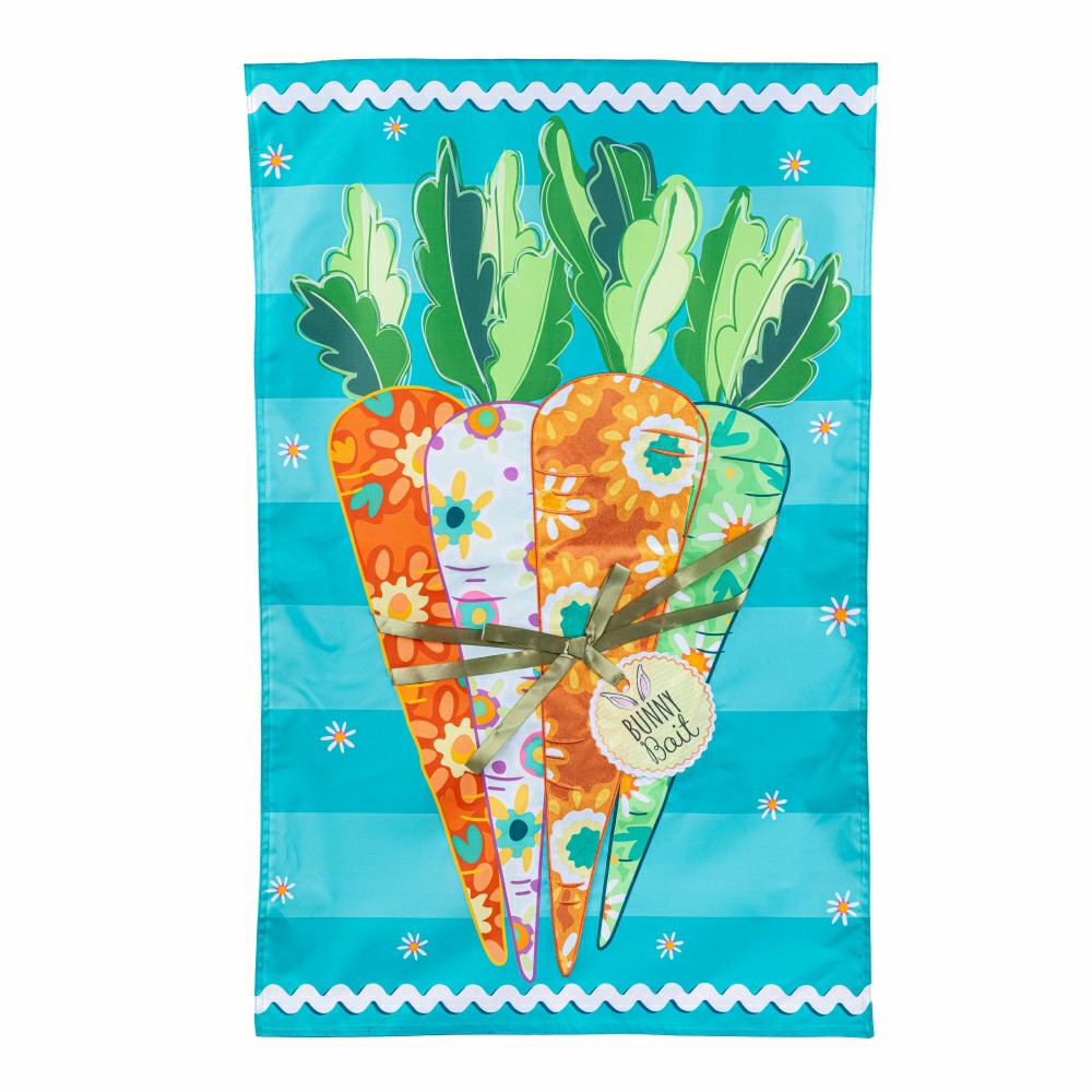 Bunny Bait Bunch Applique House Flag | Plow & Hearth