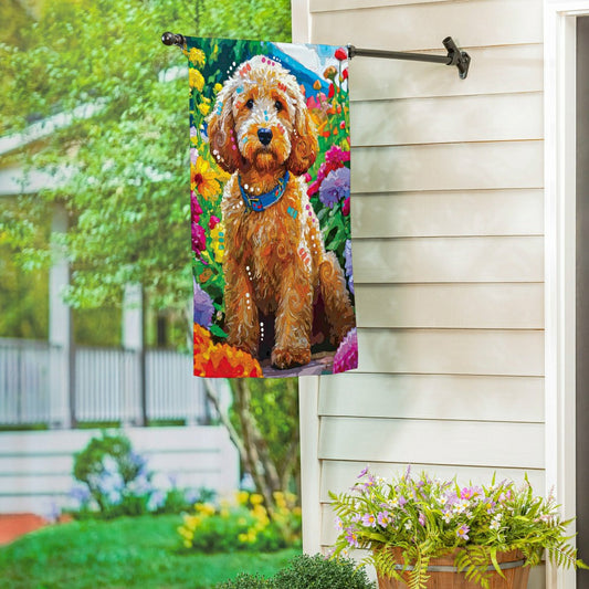Painted Doodle Suede House Flag | Plow & Hearth