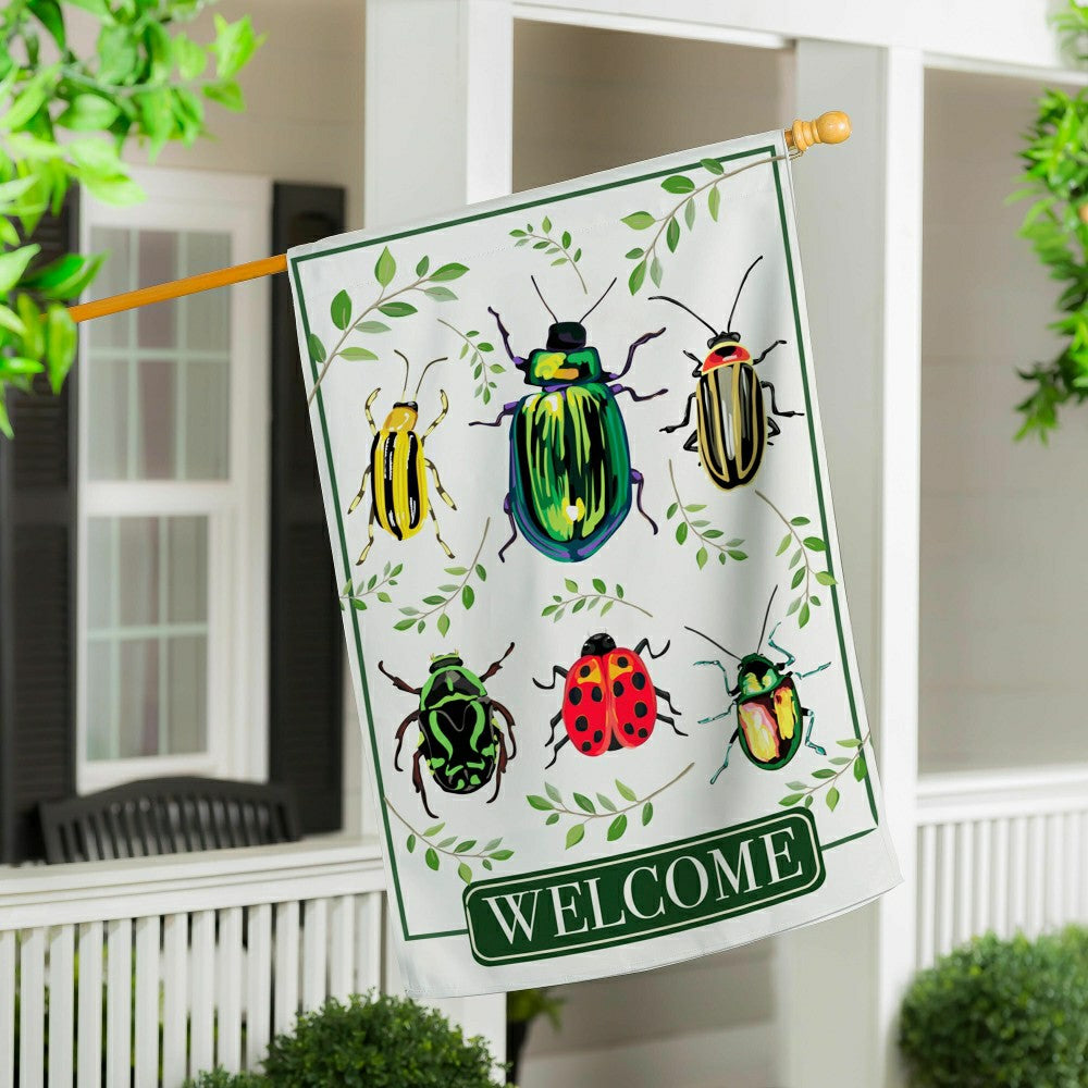 Garden Beetles Applique House Flag | Plow & Hearth