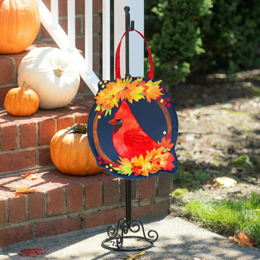 Fall Cardinal Wreath Door Décor | Plow & Hearth