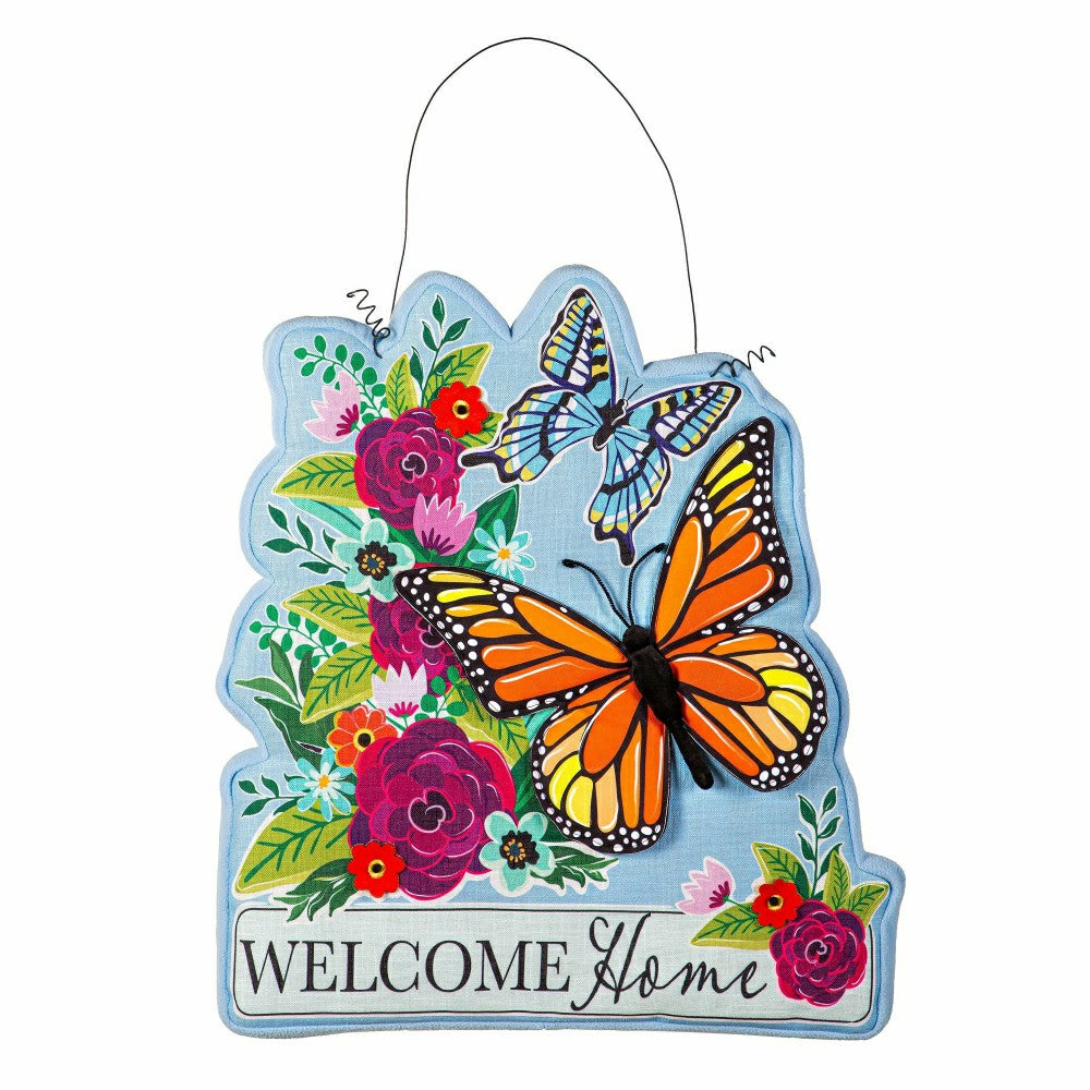 Welcome Home Butterflies Estate Door Décor | Plow & Hearth