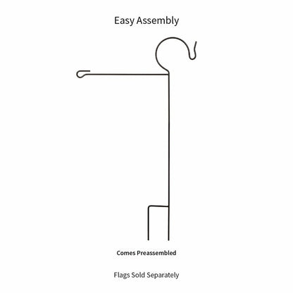 Garden Flag Stand with Shepherd’s Hook | Plow & Hearth