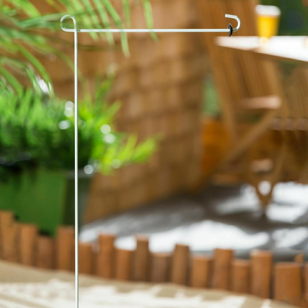 White Garden Flag Stand | Plow & Hearth
