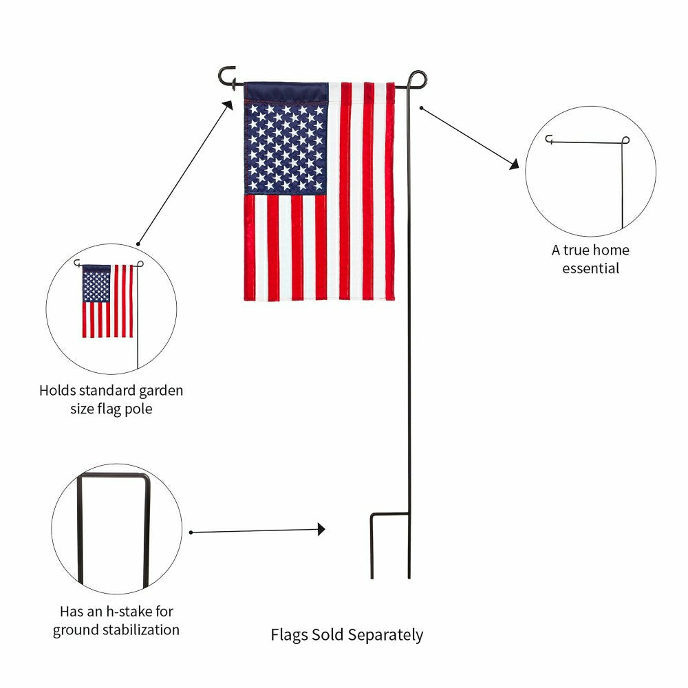 Black Garden Flag Stand | Plow & Hearth