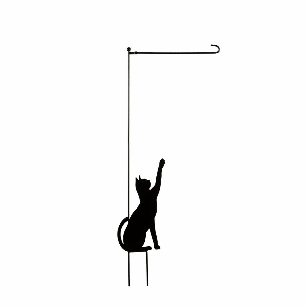 Cat Garden Flag Stand, KD | Plow & Hearth