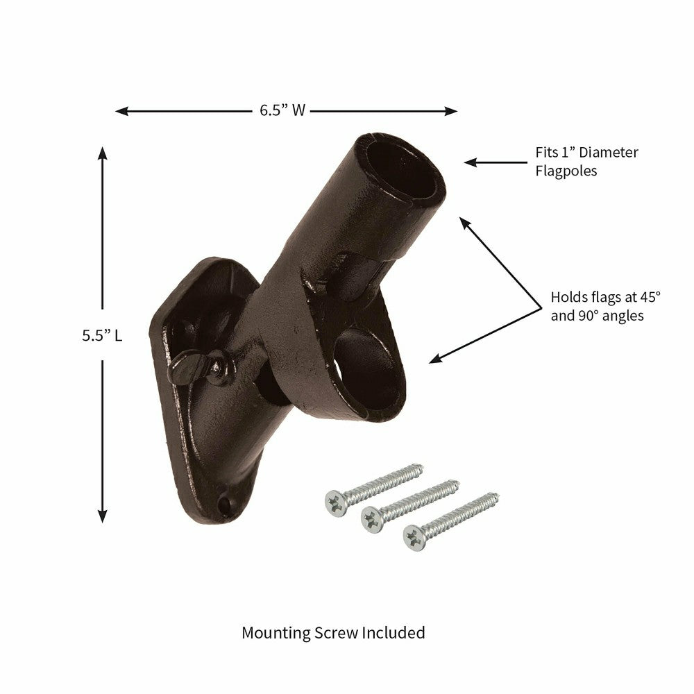2-Position Cast Iron House Flag Bracket | Plow & Hearth