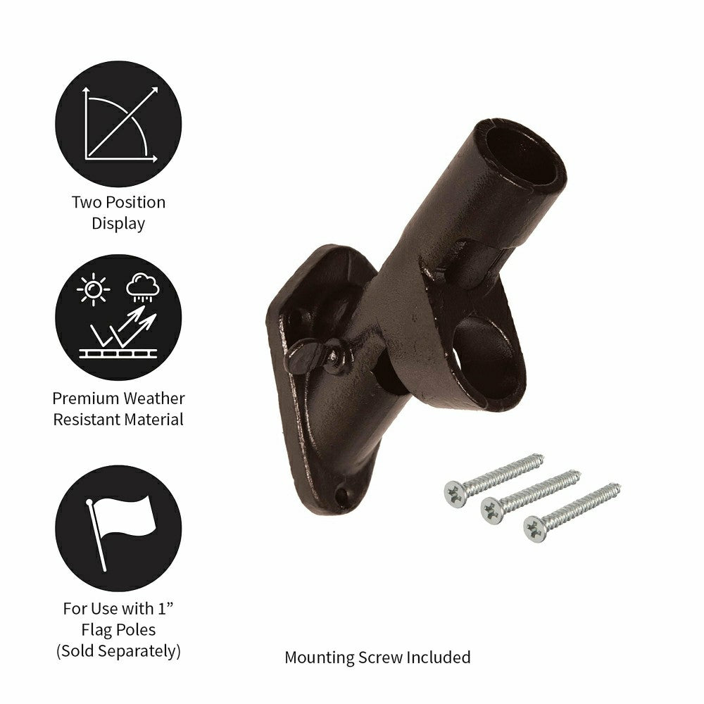 2-Position Cast Iron House Flag Bracket | Plow & Hearth