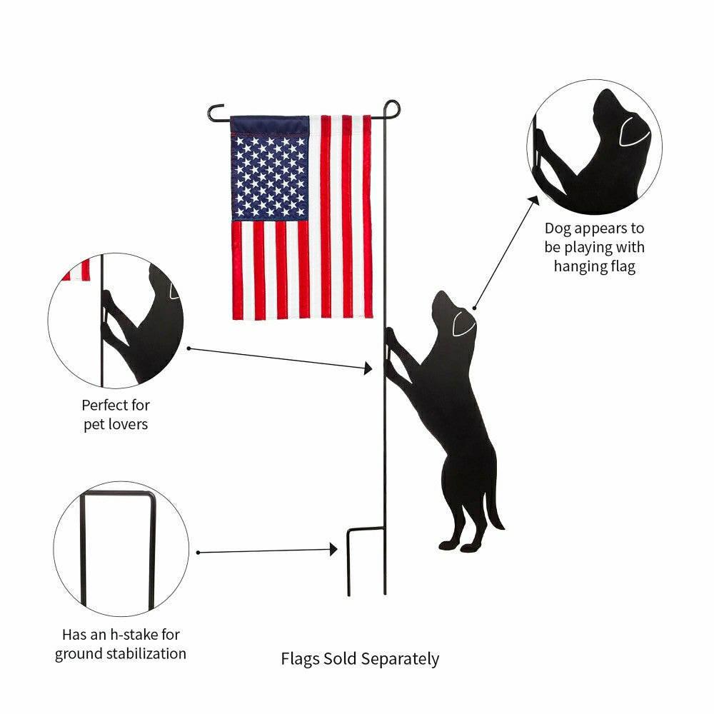 Dog Garden Flag Stand, KD | Plow & Hearth
