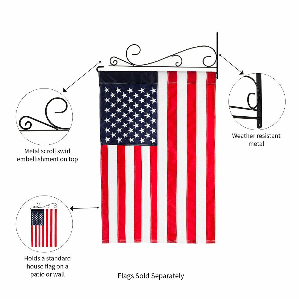 Swirl Wall-Mount House Flag Hanger | Plow & Hearth