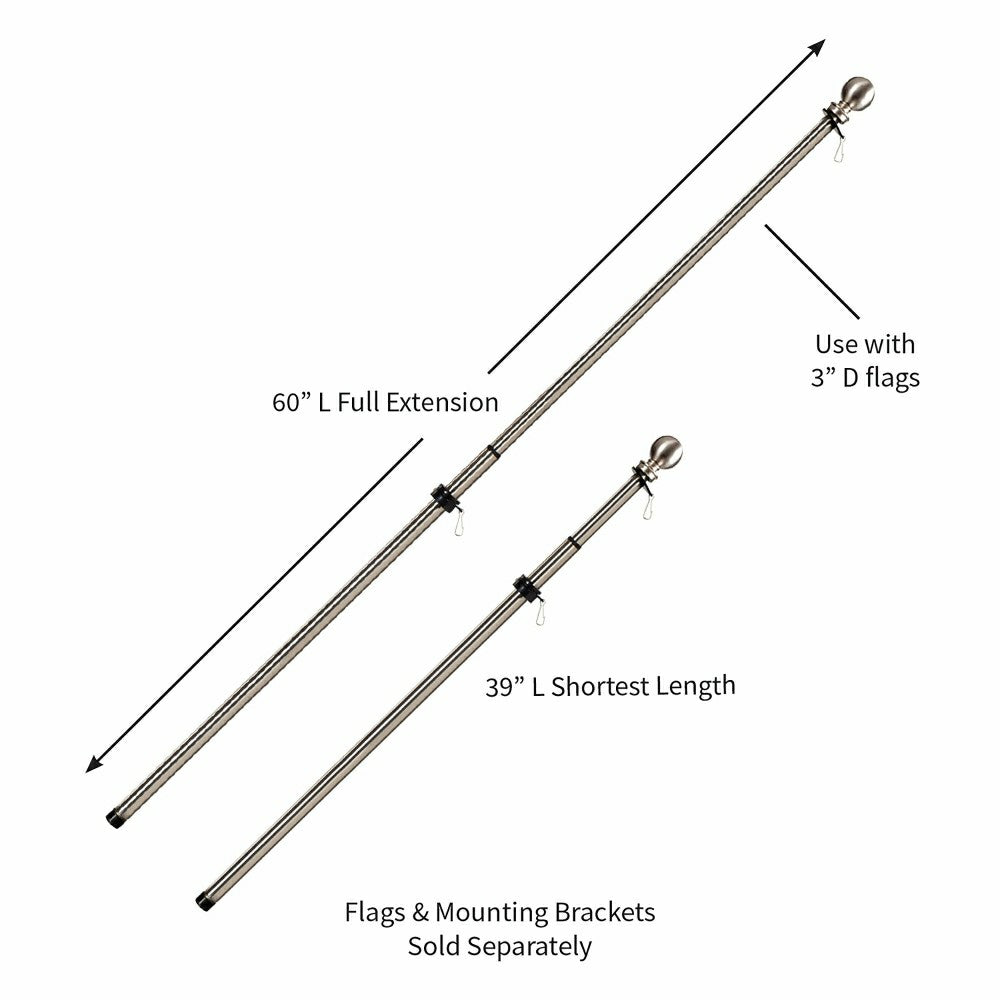 Extendable Metal House Flag Pole | Plow & Hearth