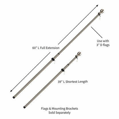 Extendable Metal House Flag Pole | Plow & Hearth