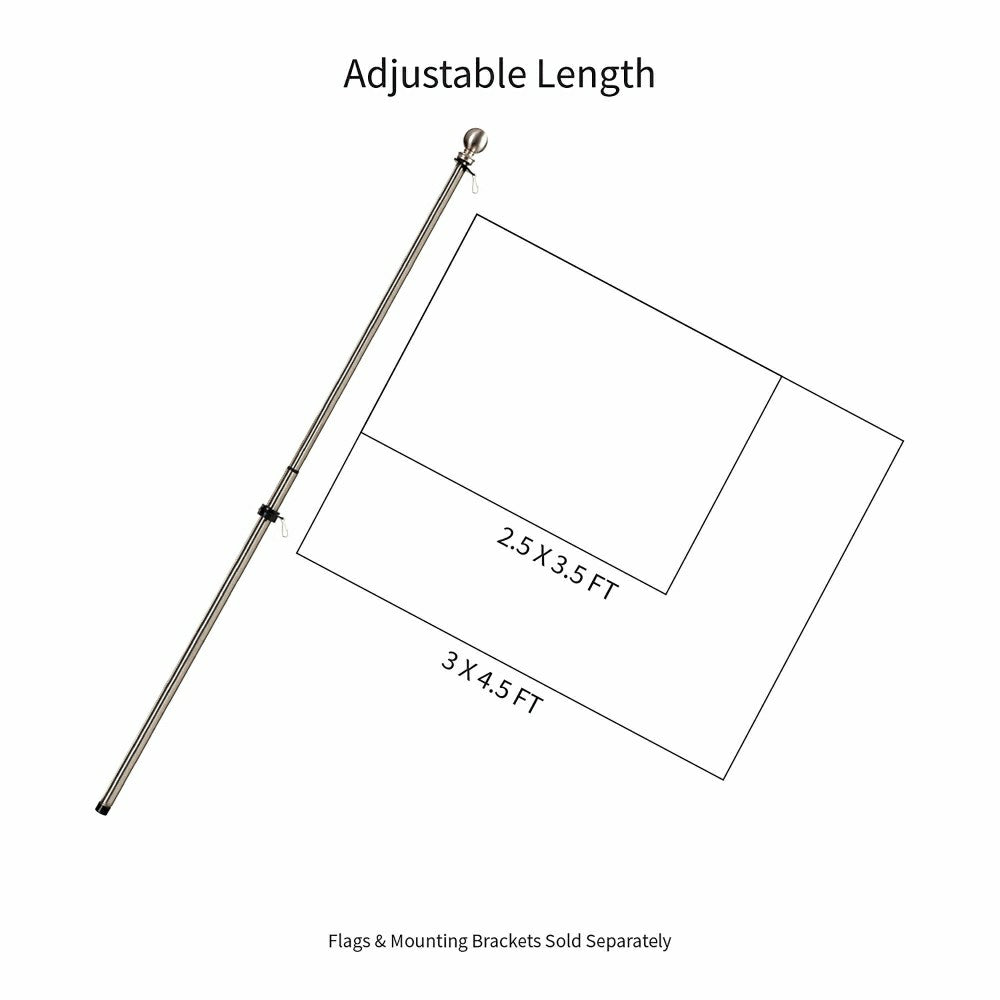 Extendable Metal House Flag Pole | Plow & Hearth