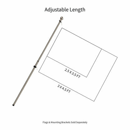 Extendable Metal House Flag Pole | Plow & Hearth