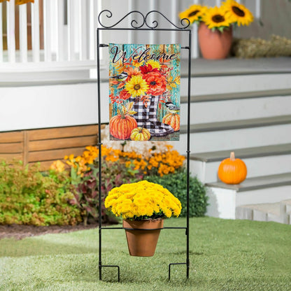 Potted Plant Garden Flag Stand | Plow & Hearth
