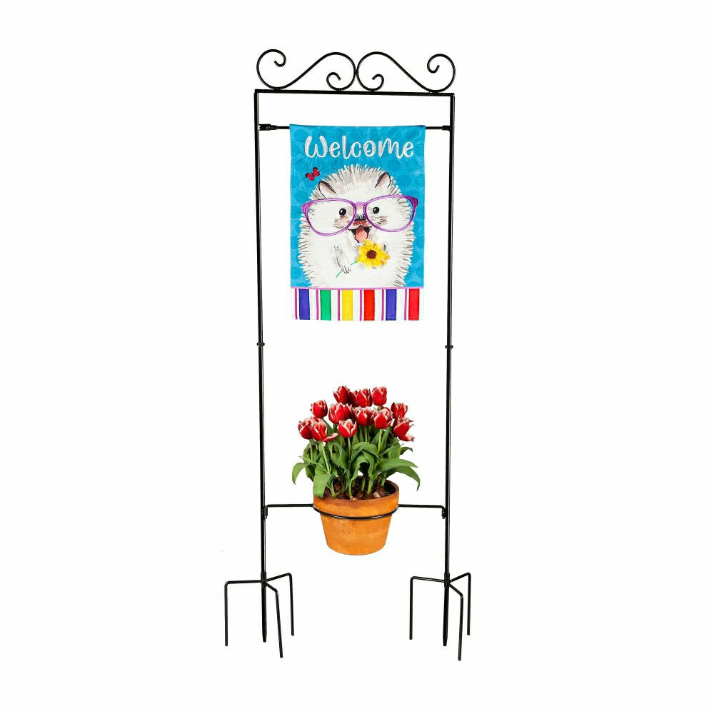 Potted Plant Garden Flag Stand | Plow & Hearth