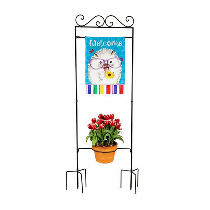 Potted Plant Garden Flag Stand | Plow & Hearth