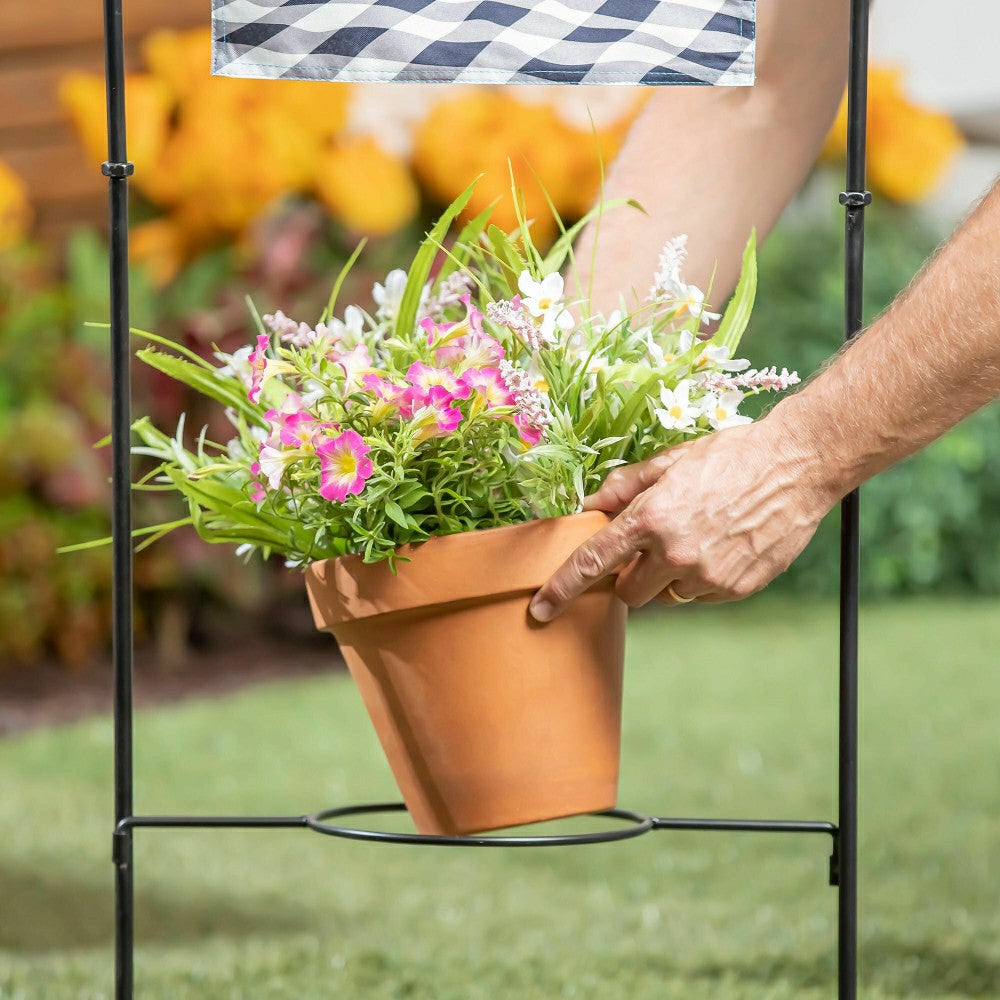 Potted Plant Garden Flag Stand | Plow & Hearth
