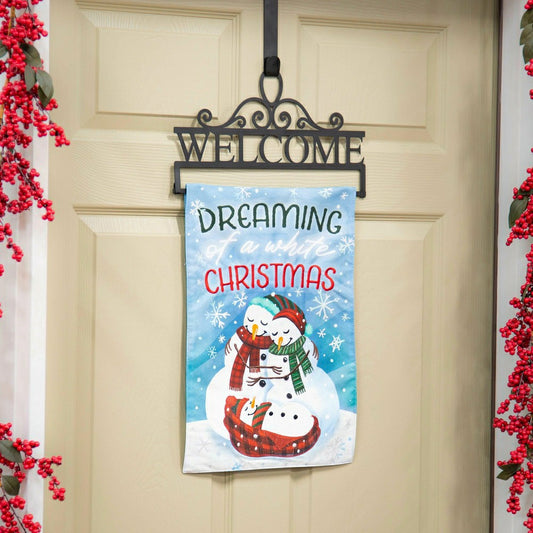 Welcome Garden Flag Over the Door Hanger | Plow & Hearth