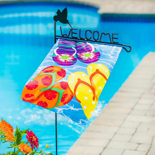 Hummingbird Welcome Garden Flag Stand | Plow & Hearth