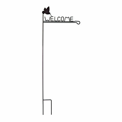 Hummingbird Welcome Garden Flag Stand | Plow & Hearth