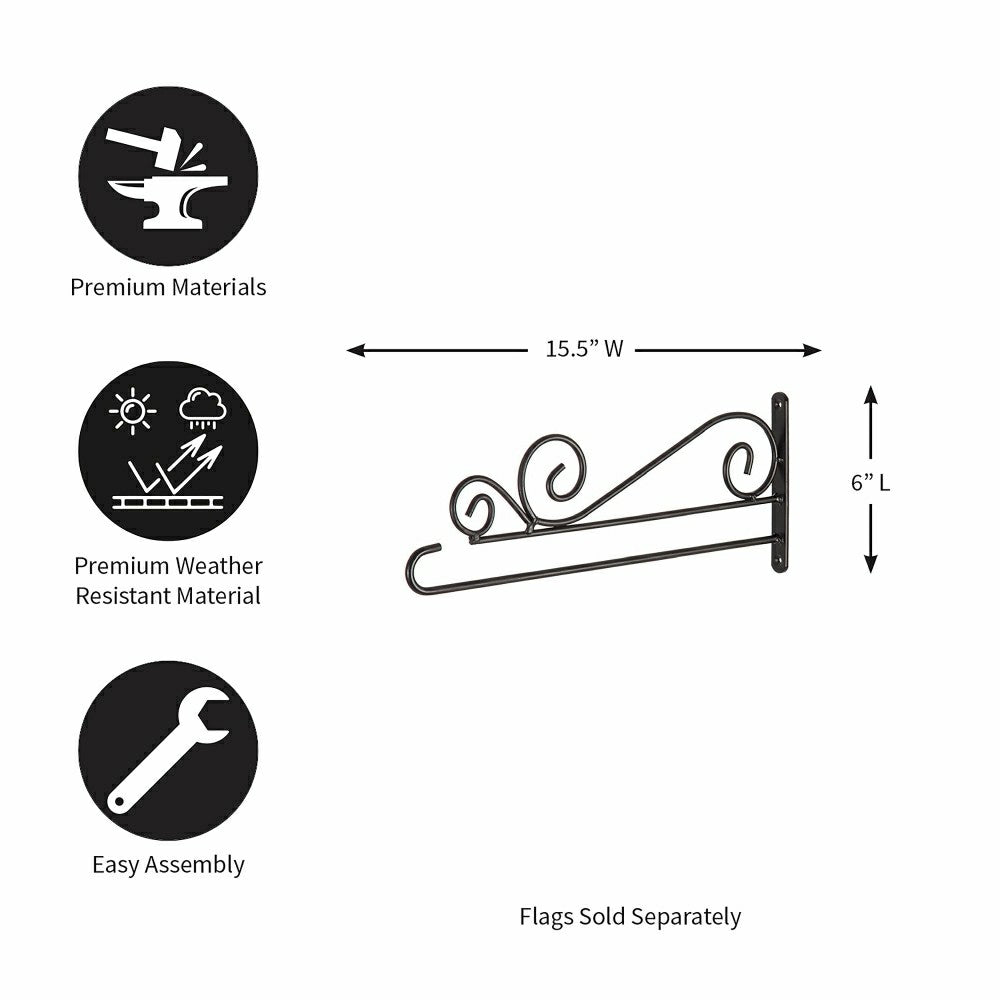 Swirl Wall-Mount Garden Flag Hanger | Plow & Hearth
