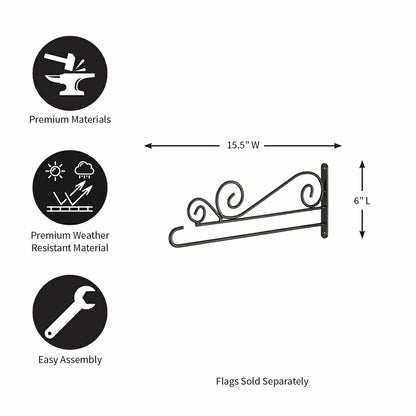 Swirl Wall-Mount Garden Flag Hanger | Plow & Hearth