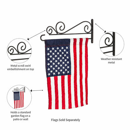 Swirl Wall-Mount Garden Flag Hanger | Plow & Hearth