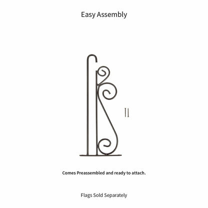 Swirl Wall-Mount Garden Flag Hanger | Plow & Hearth