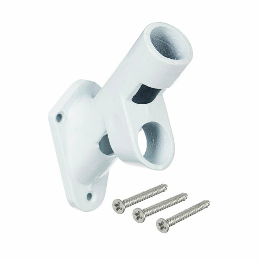 Two-Position Aluminum House Flag Bracket with White Finish | Plow & Hearth