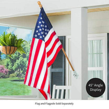 Two-Position Aluminum House Flag Bracket with White Finish | Plow & Hearth