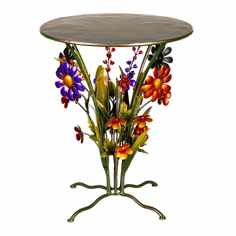 Handcrafted Metal Daisy Side Table | Plow & Hearth