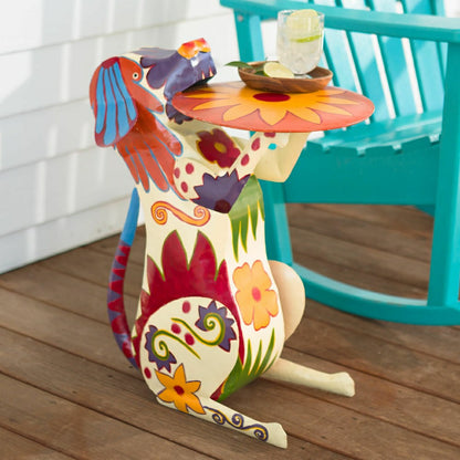 Folk Art Metal Dog Table | Plow & Hearth
