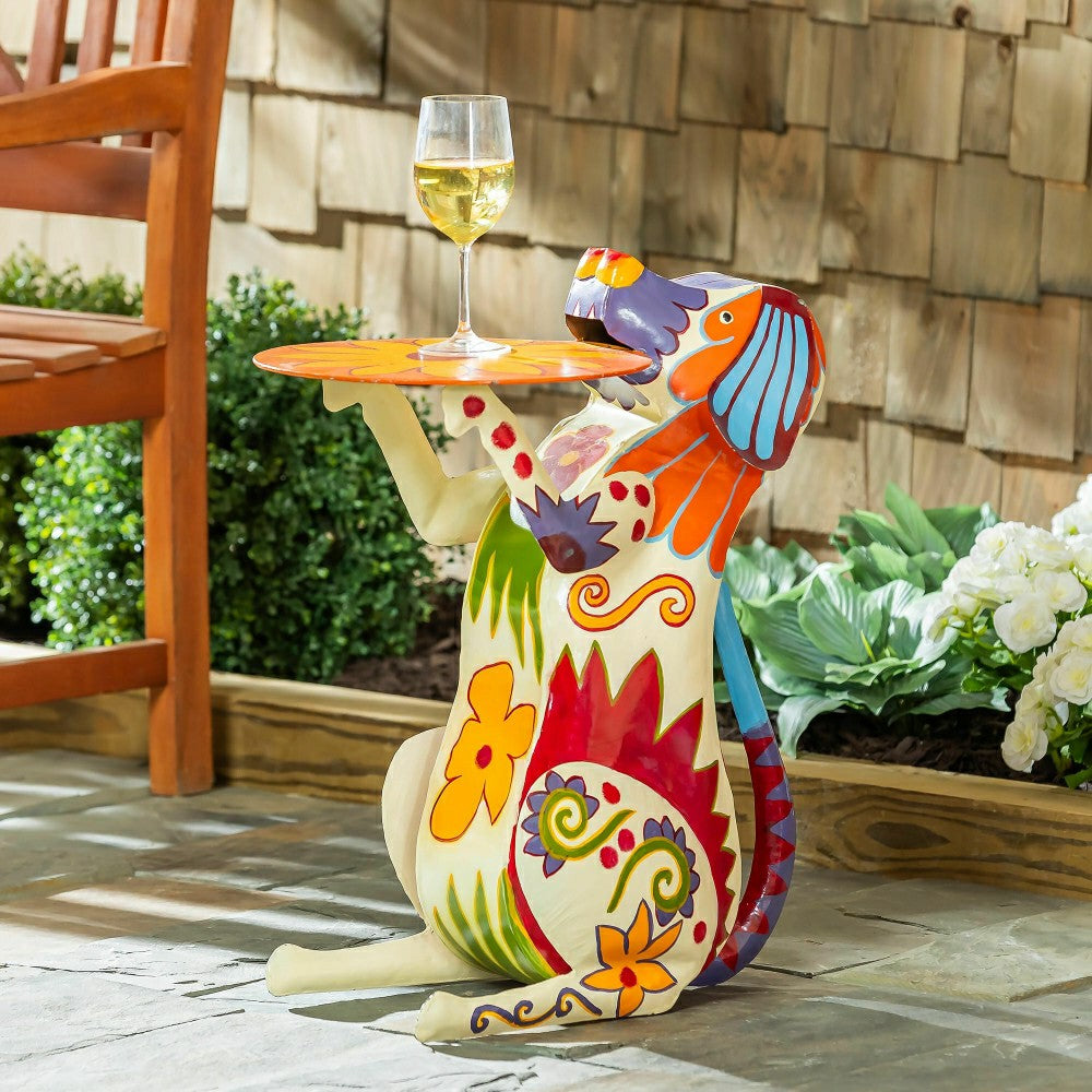 Folk Art Metal Dog Table | Plow & Hearth