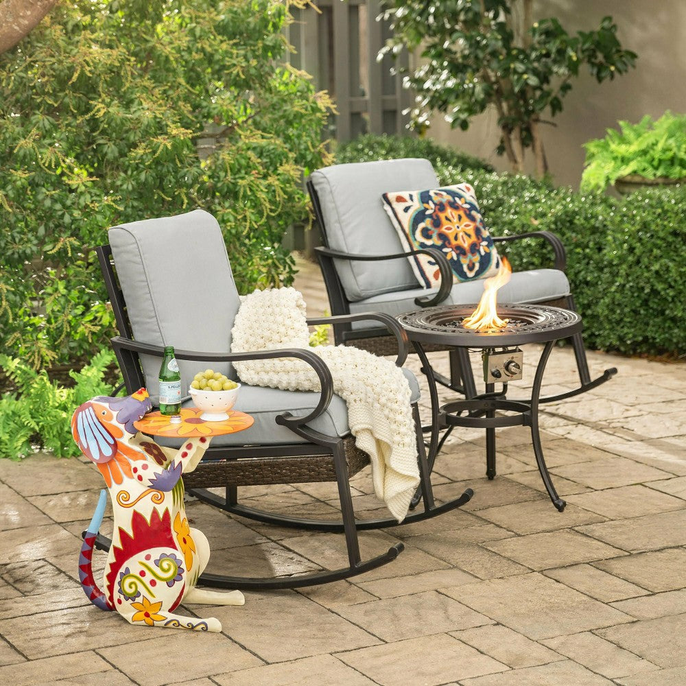 Folk Art Metal Dog Table | Plow & Hearth