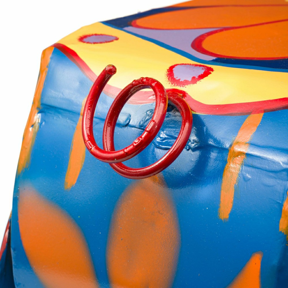 Colorful Folk Art Pig Side Table | Plow & Hearth