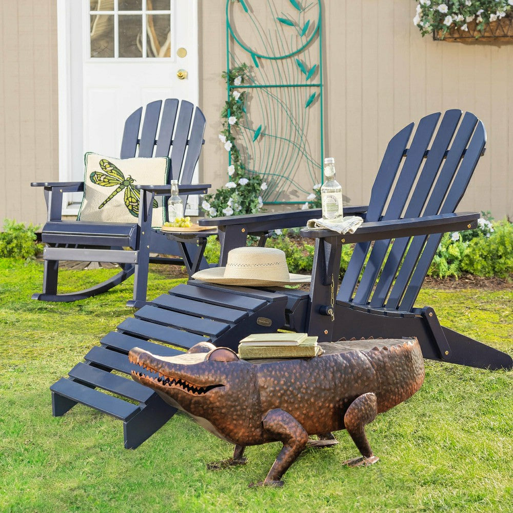 Handmade Painted Metal Alligator Side Table | Plow & Hearth