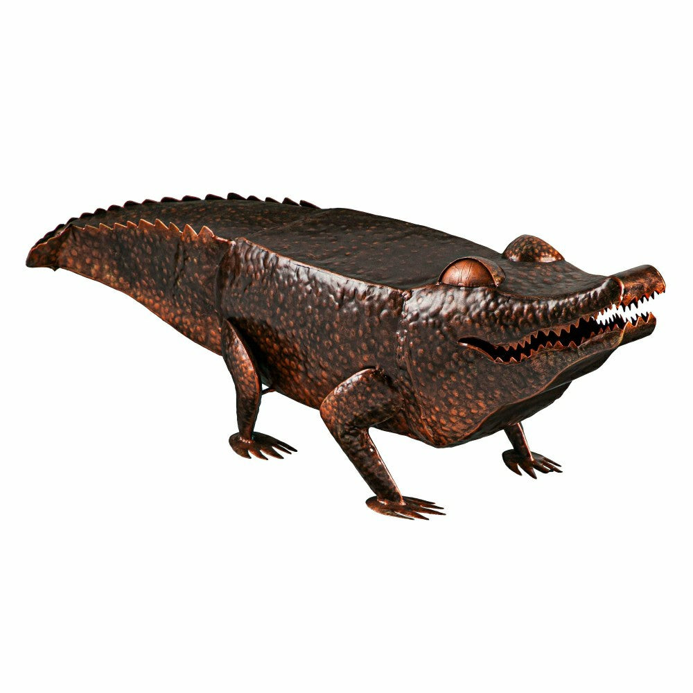 Handmade Painted Metal Alligator Side Table | Plow & Hearth