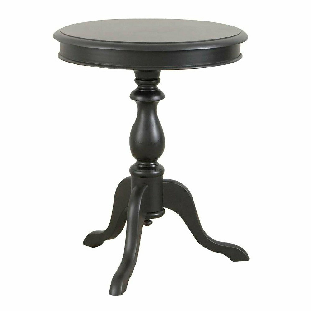 Pedestal-Based Wooden Accent Table | Plow & Hearth