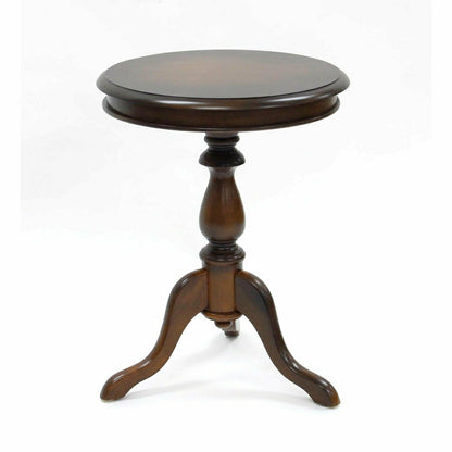 Pedestal-Based Wooden Accent Table | Plow & Hearth