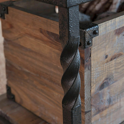 Deep Creek Bench/Table w/Metal Frame & Rustic Wood | Plow & Hearth