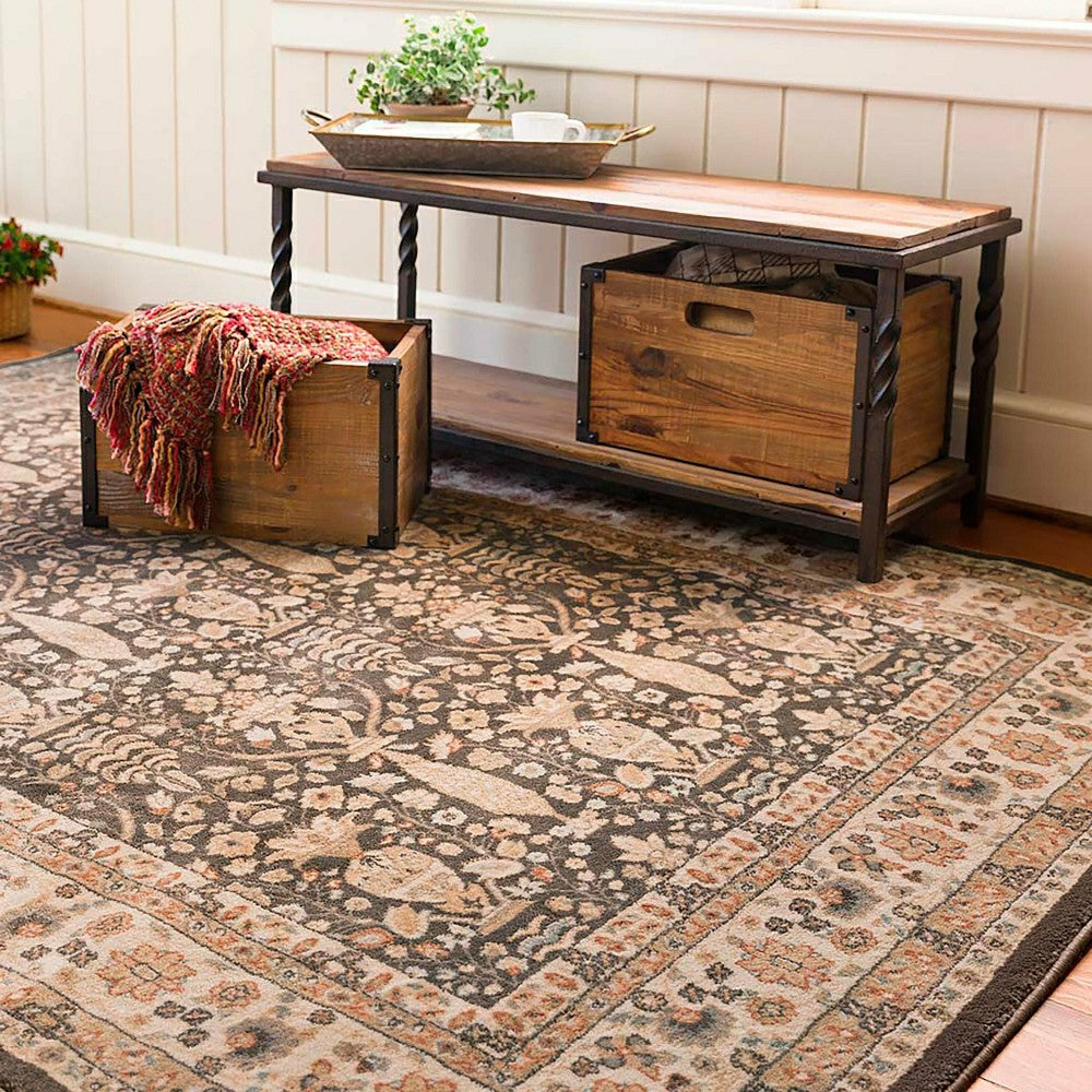 Deep Creek Bench/Table w/Metal Frame & Rustic Wood | Plow & Hearth