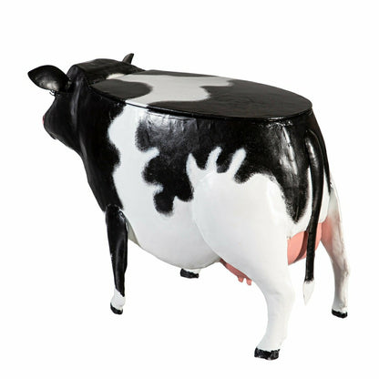 Recycled Metal Cow Table With Storage | Plow & Hearth