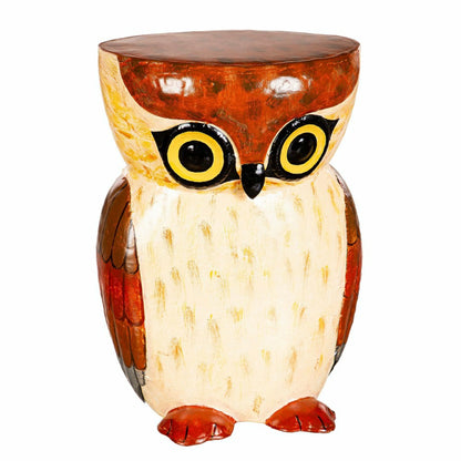 Handmade Owl Metal Side Table | Plow & Hearth