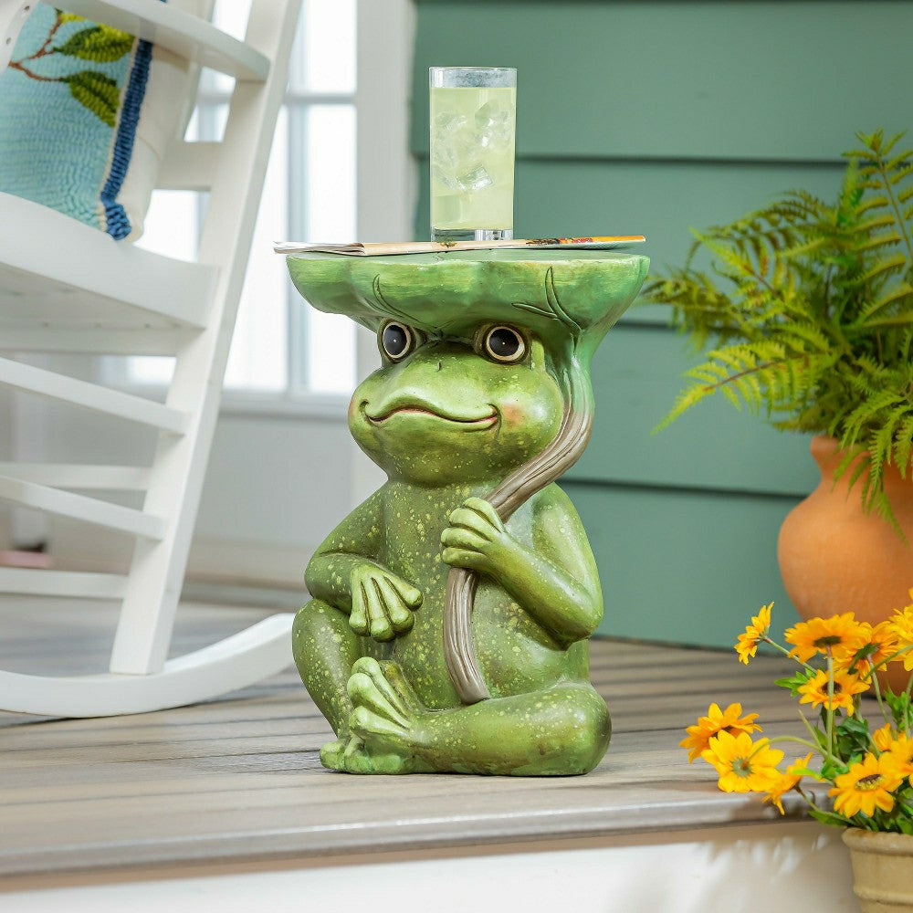 17" Resin Frog Patio Table | Plow & Hearth