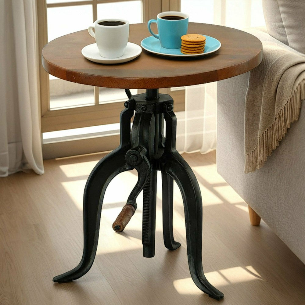 Regan Adjustable Accent Table, Chestnut | Plow & Hearth